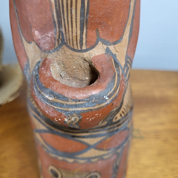 Vintage Hand Painted Red Clay Pottery Angel - Picture 10 of 16